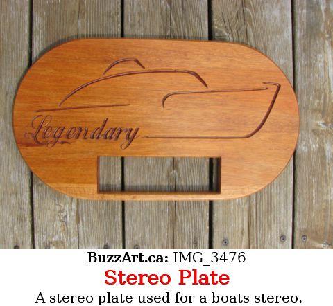 A stereo plate used for a boats stereo.
